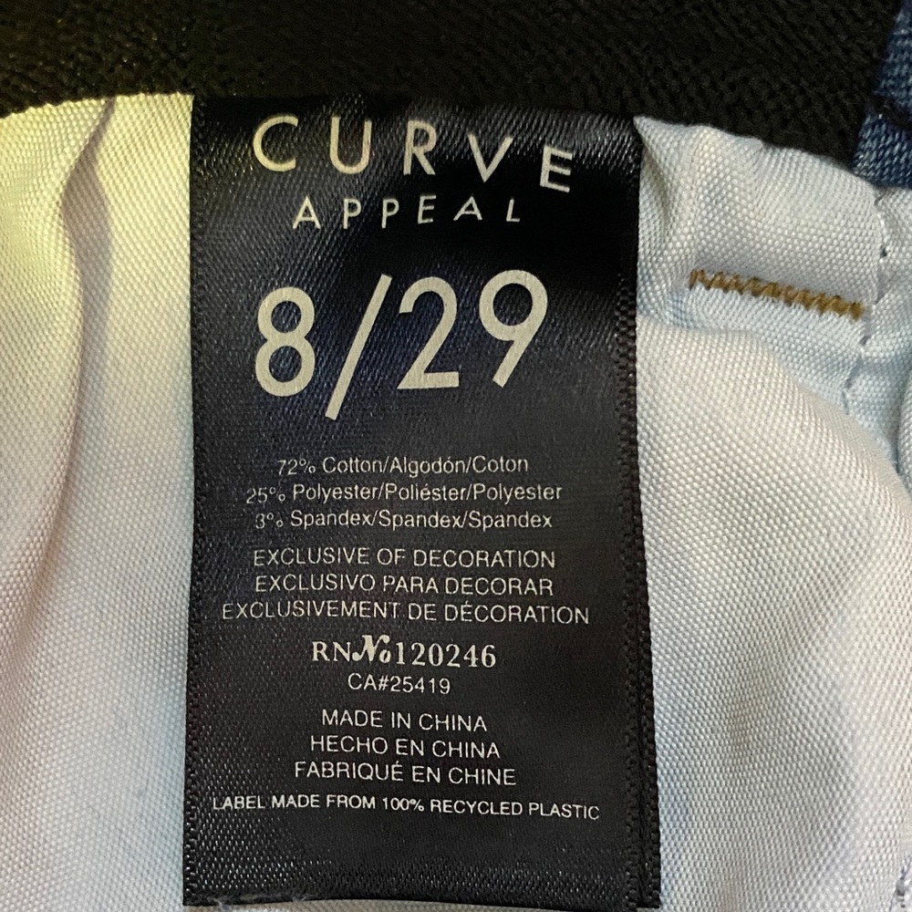 Curve Appeal High Rise Skinny Jeans Size 8/29 - Picture 6 of 9